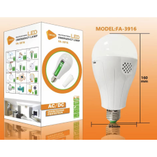 Лампочка з акумулятором гачком (2*18650) LED Emergency Bulb OKgo FA3916 20 Вт