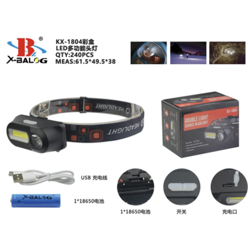 Налобний ліхтарик X-BAIL BL-1804 / KX-1804 ДАТЧИК! (USB micro charge) (240шт)