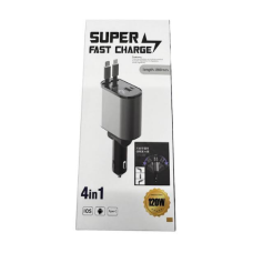 Заряджання Адаптер/ФМ модулятор Car Usb 120W (Вольтметр + дріт Type-C + iPhone) / PT16 (50 шт.)