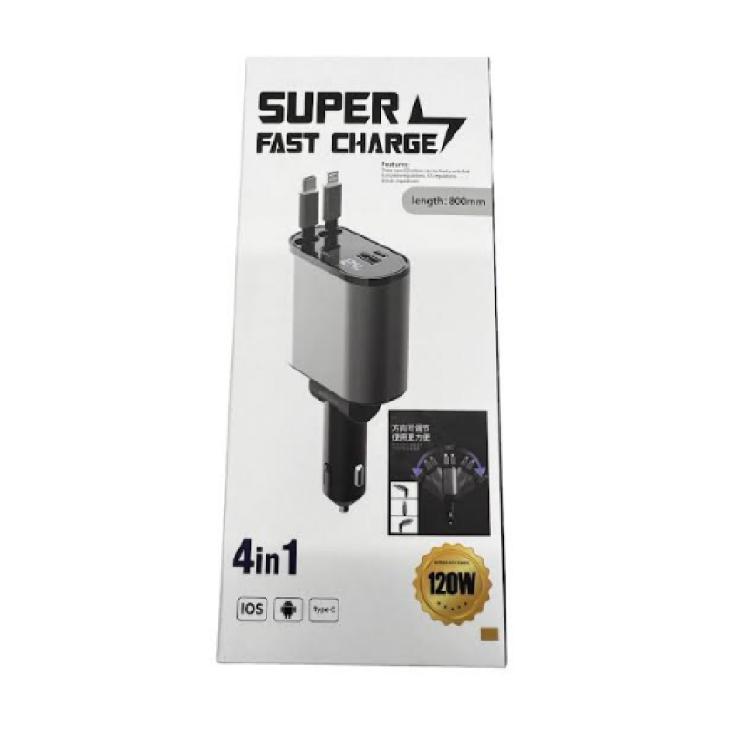 Заряджання Адаптер/ФМ модулятор Car Usb 120W (Вольтметр + дріт Type-C + iPhone) / PT16 (50 шт.) Заряджання Адаптер/ФМ модулятор Car Usb 120W (Вольтметр + дріт Type-C + iPhone) / PT16 (50 шт.)