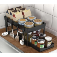 Стелаж для зберігання кухні Kitchen Storage Rack (чорний) / W516