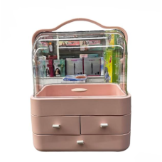 Настільний органайзер для косметики Рожевий Beauty Box (6.5*18.2*34.7cm/3 ящики)/ART-5056