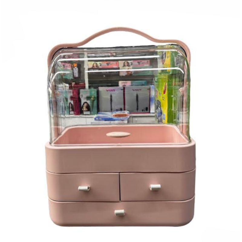 Настільний органайзер для косметики Рожевий Beauty Box (6.5*18.2*34.7cm/3 ящики)/ART-5056