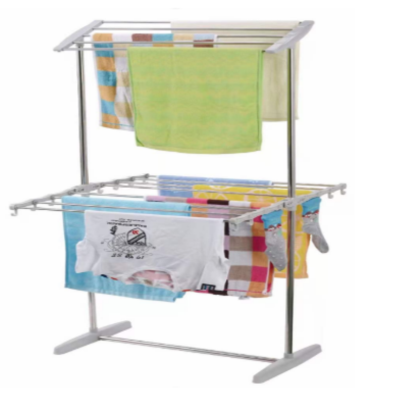 Вішалка для одягу / Багатоярусна сушарка для білизни Clothes Rack Up (24*62*36*130 см) / 8015
