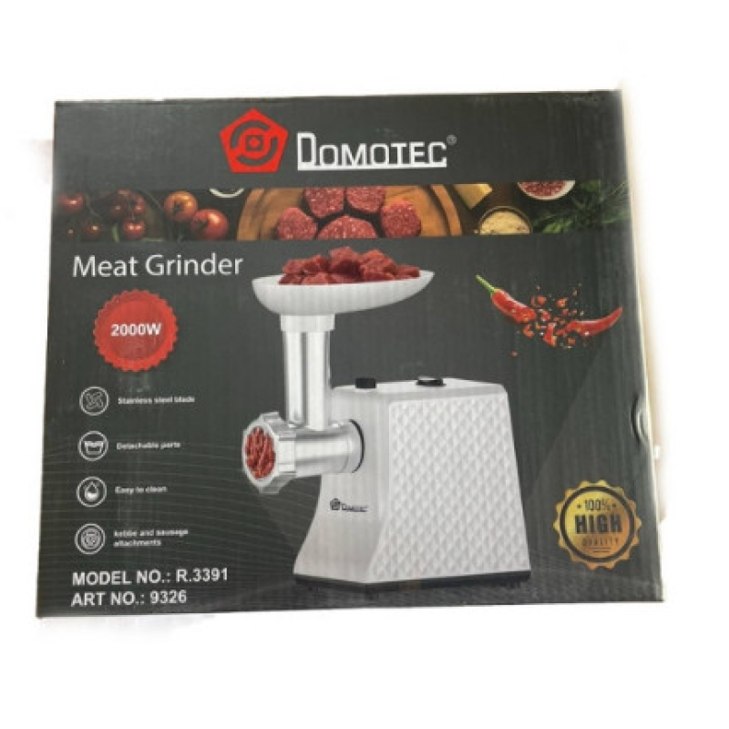 М“ясорубка електрична 1500 Вт, Domotec R 3391, нержавіюча сталь