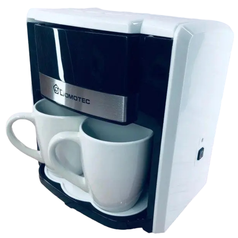 Кавоварка + 2 чашки в комплекті, колір білий Domotec MS 0706,  220В