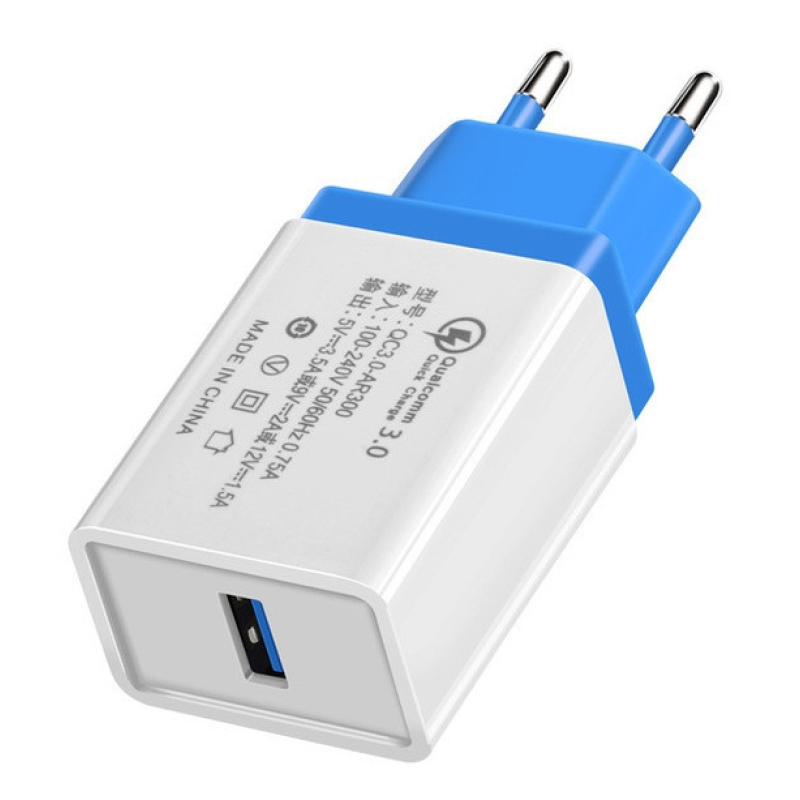 Адаптер, зарядний пристрій для смартфонів Fast Charge QC3.0 USB AR 60  WHITE