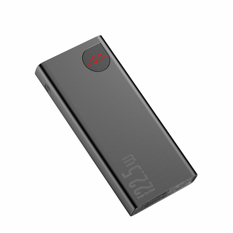 Павербанк Baseus Adaman Metal Digital Display 22.5W 20000mAh Black