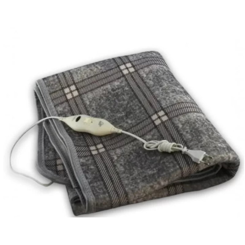 Електропростирадло electric blanket 150*180 клітчате сіре