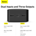 Повербанк Baseus Bipow Digital Display 15W 30000mAh Black/White