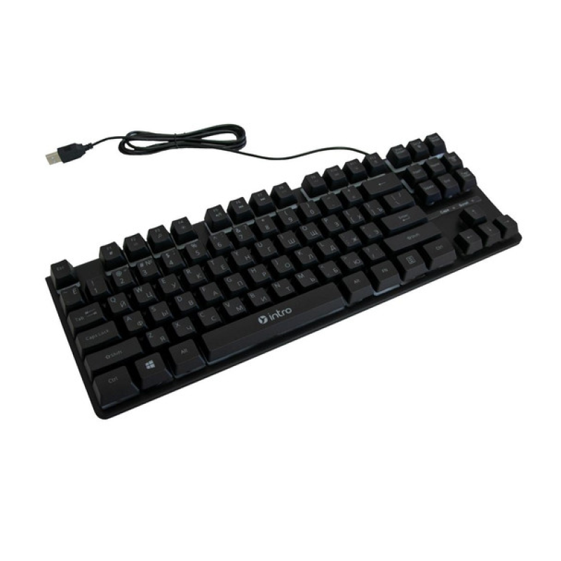 Клавіатура RGB з різнобарвним підсвічуванням DX 750, чорна, мембранна для ПК