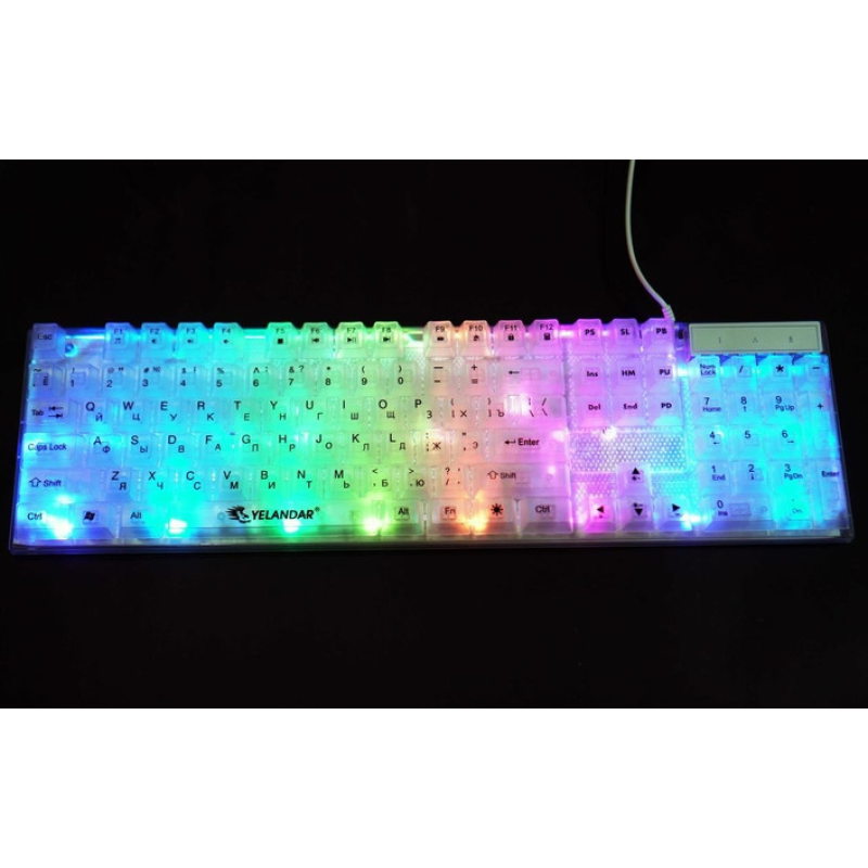 Дротова USB RGB Клавіатура з підсвічуванням Yelandar AN-T20