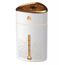 Зволожувач повітря Fog Humidifier з підсвіткою, колір білий із золотистим