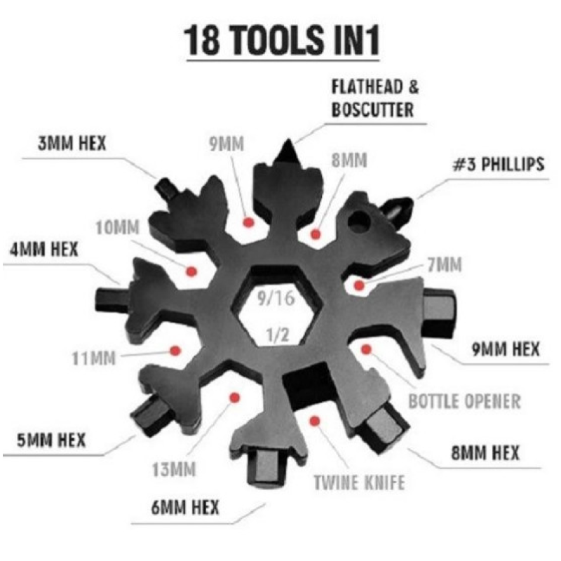Універсальний інструмент-мультитул “Сніжинка“ SNOW FLAKE WRENCH TOOL