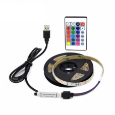 Світлодіодна стрічка RGB 5050, 2 м для фонового підсвічування телевізора з пультом керування