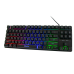Клавіатура RGB з різнобарвним підсвічуванням DX 750, чорна, мембранна для ПК