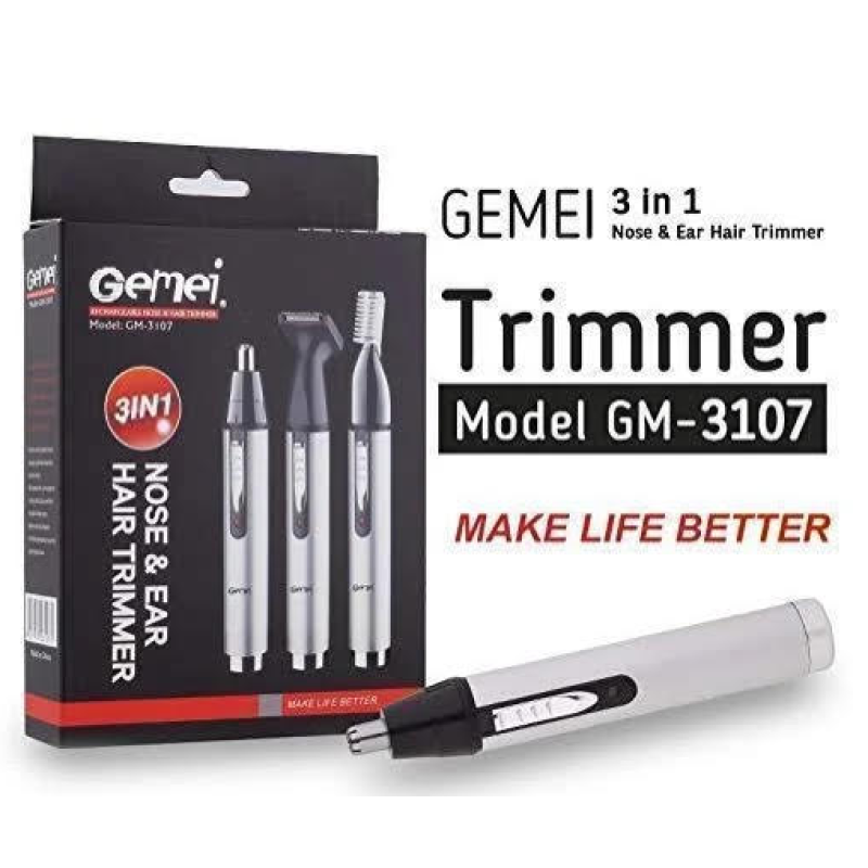 Тример для волосся в носі та вухах GEMEI GM3107 (3в1)