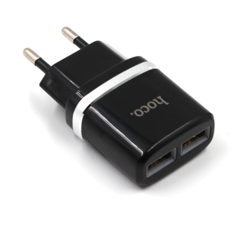 Адаптер мережевий зарядний пристрій,HOCO USB CHARGER DOUBLE C 12
