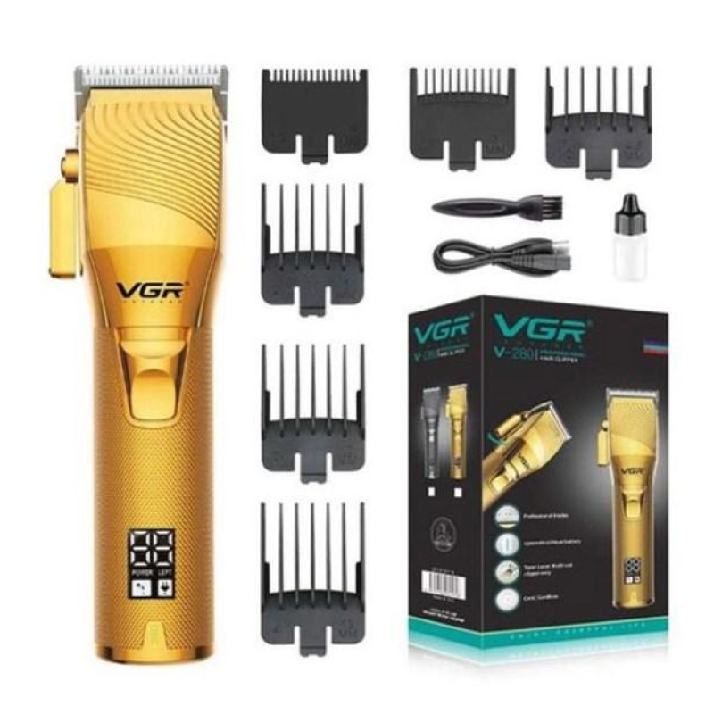 Професійна акумуляторна машинка для стрижки VGR V-280 Gold