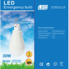 Лампочка кемпінгова із з“ємним аккумулятором (18650) LED Emergency Bulb 5106 (DC5В 30Вт Type-C)