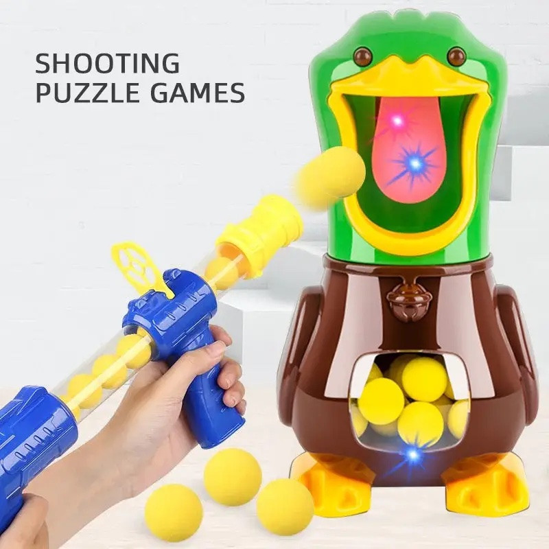 Стрілянина по качках Змагальна гра +12шт м“яч (акустооптична) Duck Shooting