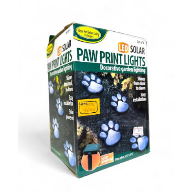 Сліди , що світяться Paw Print Light на сонячній батареї
