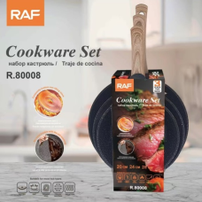 Набір сковорідок (набір із 3 шт) Frying Pan Cookware Set R.80008 (6шт)