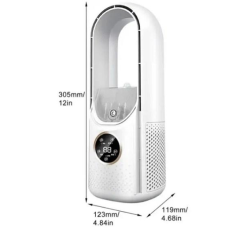 Портативний вентилятор Smart 10042 White із вбудованим акумулятором 6 швидкостей