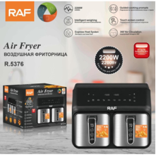 Аерогриль із двома ящиками Air Fryer R.5376 Сенсорний екран 4,5 л + 4,5 л (2000 Вт)