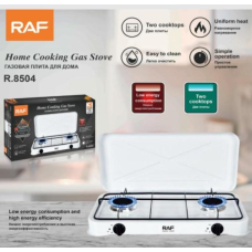 Газова плита двоконфоркова настільна Cooking Gas Stove RAF R.8504 W Біла