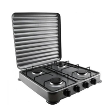 Газова плита Domotec MS 6604, 4 конфорки сіра