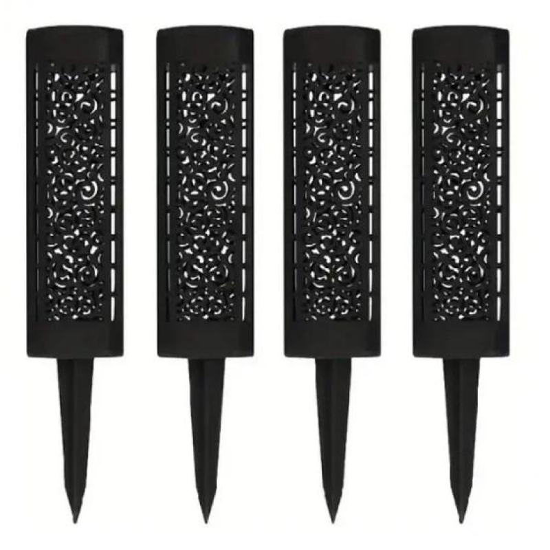 Садовий світильник Garden Light 10 9753 (в комплекті 4 шт), чорний