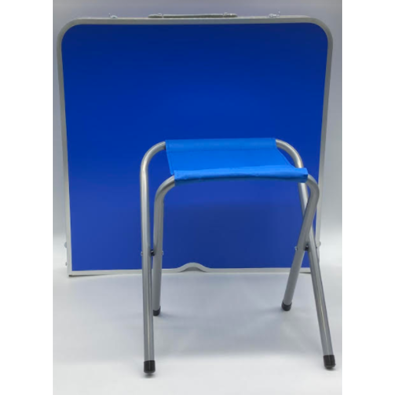 Стіл для пікніка з 4 стільцями Folding Table (60х120 см) синій