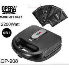 Мультимейкер SandwichMaker Opera OP908 4в1 (2200Вт) гриль, сендвічниця, вафельниця, горішниця