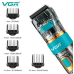 Акумуляторна машинка для стрижки VGR V-695 , 6 насадок, регулятор висоти, LED дисплей