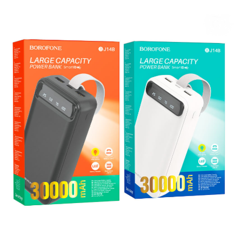 Повербанк BOROFONE 30000мА·год BJ14B з цифровим дисплеєм (чорний) Повербанк BOROFONE 30000мА·год BJ14B з цифровим дисплеєм (чорний)