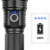 Ліхтар світлодіодний, з 2 аккумуляторами 18650 / Ручний фонарик USB, з зумом BL XB92 P70