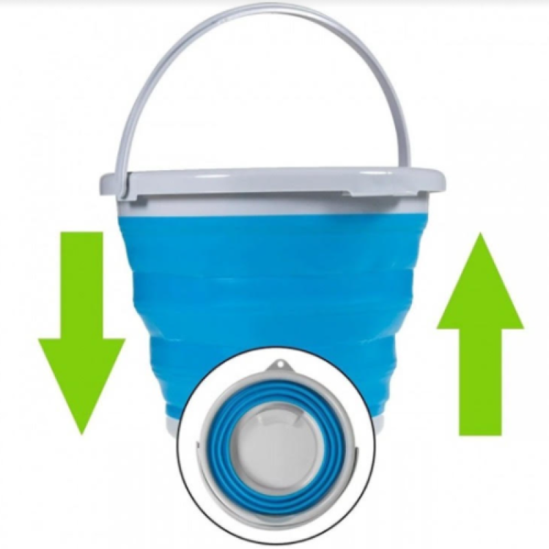 Складане відро силіконове кругле Multi-Functional Silicon Bucket 10 л Складане відро силіконове кругле Multi-Functional Silicon Bucket 10 л