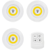 Набір з трьох LED-світильників на батарейках з пультом (3 шт.), BL-1012 COB