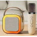 Караоке-колонка SPEAKER K12, дитяча,  бездротова з двома мікрофонами, з підсвічуванням