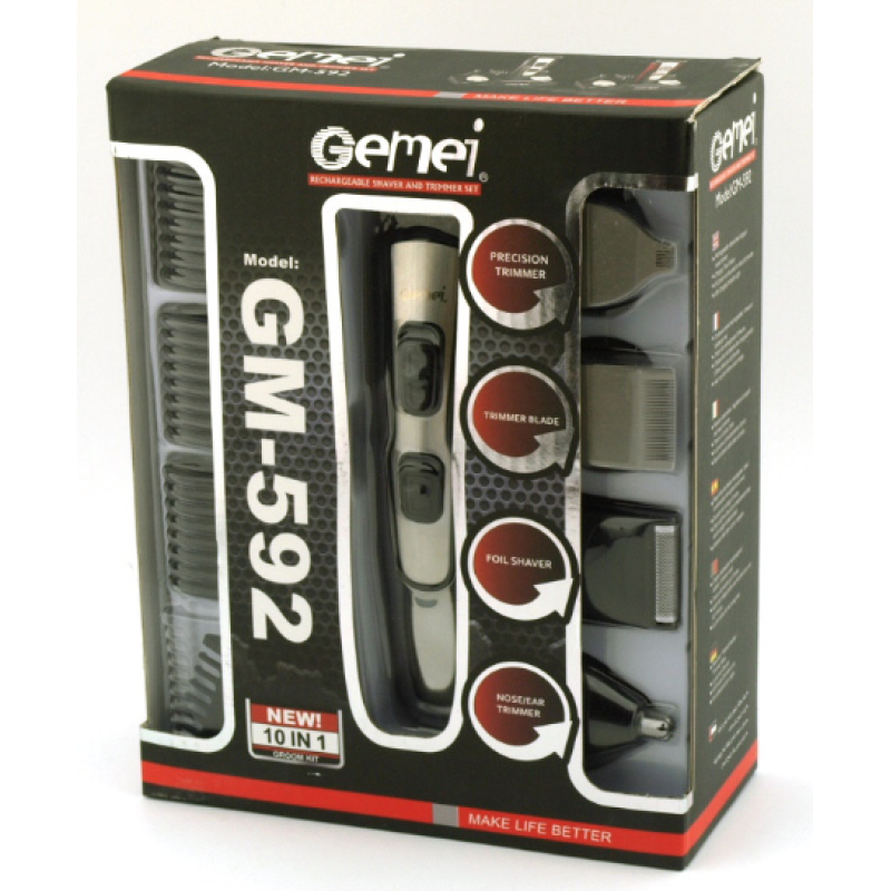 Професійна машинка для стрижки Gemei GM592 10в1 Професійна машинка для стрижки Gemei GM592 10в1