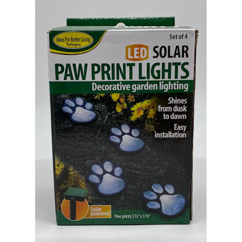 Світні сліди Paw Print Light на сонячній батареї