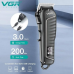 Акумуляторна машинка для стрижки VGR V-683 Чорна з LED дисплеєм