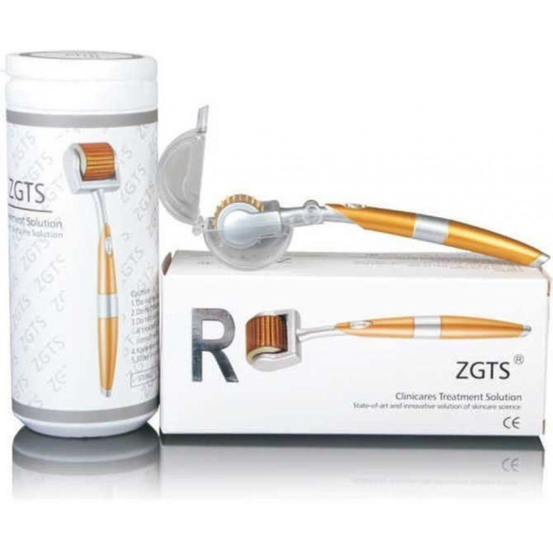 Мезоролер для обличчя Clinicares Treatment Solution ZGTS з титановими голками та позолотою