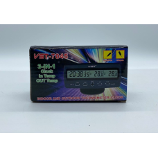Автомобільний годинник, термометр, вольтметр VST 7045 Синій