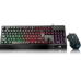 Клавіатура провідна + миша LED GAMING KEYBOARD M 710 для ПК та ноутбука, чорна