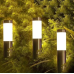 Комплект садових вуличних світильників Solar Garden Light (в комплекті 2 шт.) сріблястий