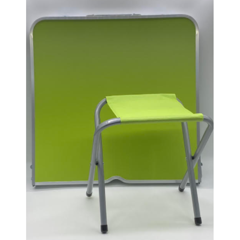 Стіл для пікніка з 4 стільцями Folding Table (60х120 см) зелений