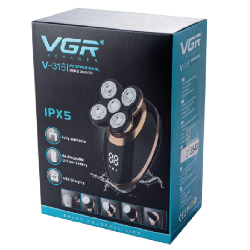 Чоловіча електробритва VGR V316 (5в1/ IPX5/4D) Чоловіча електробритва VGR V316 (5в1/ IPX5/4D)