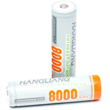 Акумулятор LI-ON 18650 мА·год HangLiang (8000mah/4.2 V) Срібло/ART5006 (2шт/пакет)